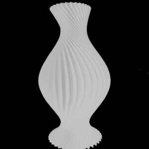 Elegant Grey Spiral Vase0003 - Home Accent
